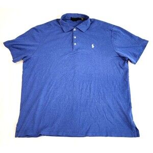 Polo Ralph Lauren Mens XL Classic Fit Navy Blue Short Sleeve Polo 185/104A